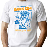 Greek Gyros Retro Mascot Tshirt T-Shirt for Men & Women, T-Shirts Graphic Tee - White