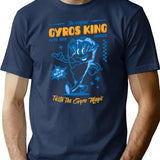 Greek Gyros Retro Mascot Tshirt T-Shirt for Men & Women, T-Shirts Graphic Tee - Navy
