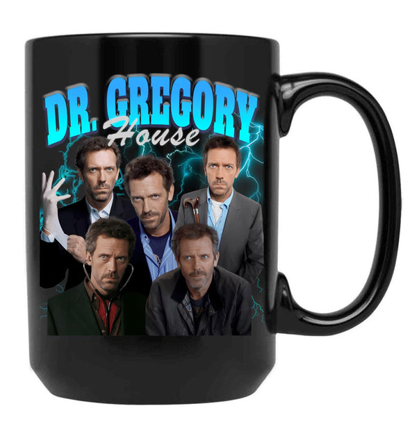 Gregory House Vintage Black Coffee Mug, Gift Coffee Mug