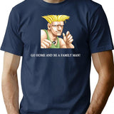Guile Go Home and Be A Family Man Premium Heavyweight Cotton T-Shirt - Navy