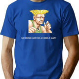 Guile Go Home and Be A Family Man Premium Heavyweight Cotton T-Shirt - Blue