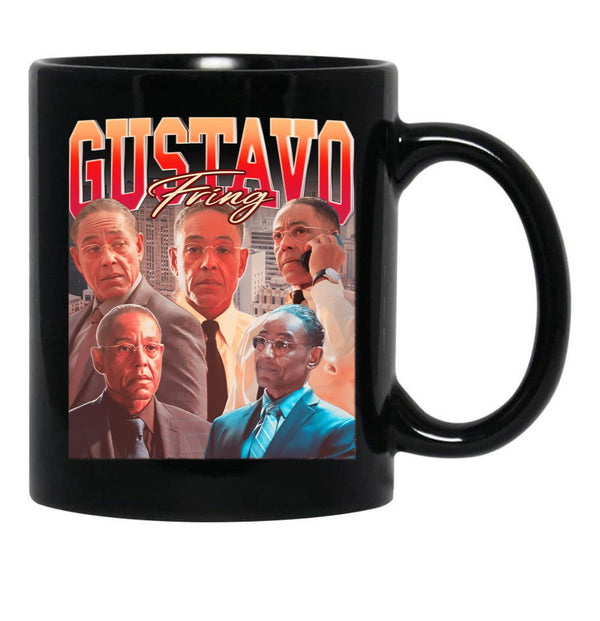 Gustavo Fring Vintage 90S Rap Style Gustavo Fring Bootleg Fan Black Coffee Mug, Gift Coffee Mug - Black