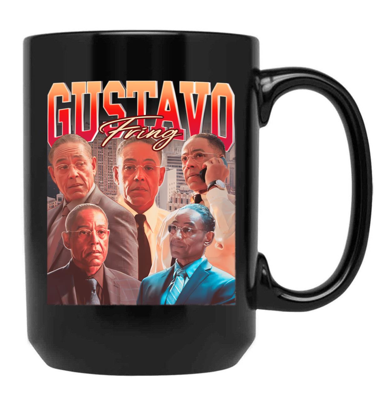 Gustavo Fring Vintage 90S Rap Style Gustavo Fring Bootleg Fan Black Coffee Mug, Gift Coffee Mug
