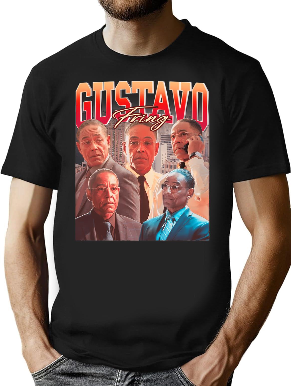 Gustavo Fring Vintage 90S Rap Style Gustavo Fring Bootleg Fan Premium Heavyweight Cotton T-Shirt - Black