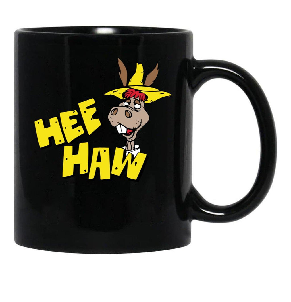 HEE Haw Wo Funny Black Coffee Mug, Gift Coffee Mug - Black