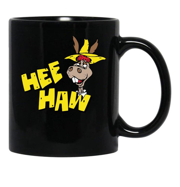 HEE Haw Wo Funny Black Coffee Mug, Gift Coffee Mug - Black