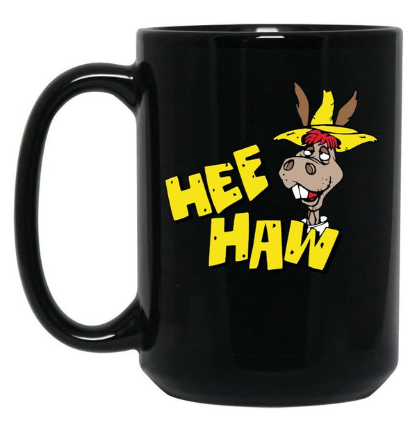 HEE Haw Wo Funny Black Coffee Mug, Gift Coffee Mug - Black