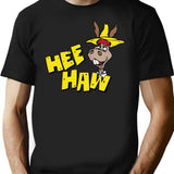 HEE Haw Wo Funny Premium Heavyweight Cotton T-Shirt - Black