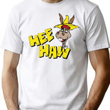 HEE Haw Wo Funny Premium Heavyweight Cotton T-Shirt - White