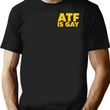 HTY AHS ATF is Gay Human Rights Equality Pride Pocket Print Premium Heavyweight Cotton T-Shirt - Black