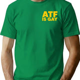 HTY AHS ATF is Gay Human Rights Equality Pride Pocket Print Premium Heavyweight Cotton T-Shirt - Green