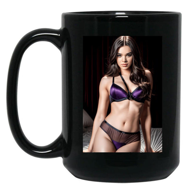Hailee Steinfeld Black Coffee Mug, Gift Coffee Mug - Black