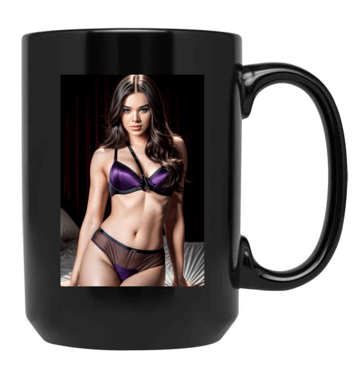 Hailee Steinfeld Black Coffee Mug, Gift Coffee Mug