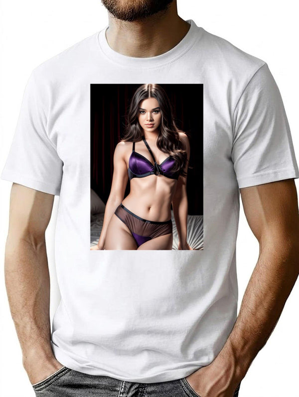 Hailee Steinfeld Premium Heavyweight Cotton T-Shirt - White