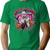 Halloween Art The Clown Pumpkin T-Shirt for Men & Women, T-Shirts Graphic Tee - Green