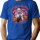 Halloween Art The Clown Pumpkin T-Shirt for Men & Women, T-Shirts Graphic Tee - Blue