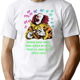 Halloween Clown Cheering With Delight T-Shirt for Men & Women, T-Shirts Graphic Tee - White