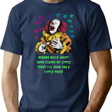 Halloween Clown Cheering With Delight T-Shirt for Men & Women, T-Shirts Graphic Tee - Navy