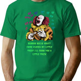 Halloween Clown Cheering With Delight T-Shirt for Men & Women, T-Shirts Graphic Tee - Green