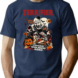 Halloween Horror Clown Crunch Horror T-Shirt for Men & Women, T-Shirts Graphic Tee - Navy