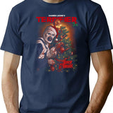 Halloween Merry Christmas Clown 2024 - Terrifier Christmas T-Shirt for Men & Women, T-Shirts Graphic Tee - Navy