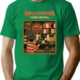 Halloween Video Rental T-Shirt for Men & Women, T-Shirts Graphic Tee - Green