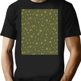 Hand Painted Watercolor Stars On A Textured Background T-Shirt for Men & Women, T-Shirts Graphic Tee - Black