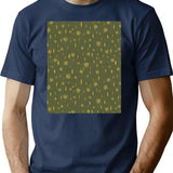 Hand Painted Watercolor Stars On A Textured Background T-Shirt for Men & Women, T-Shirts Graphic Tee - Navy