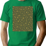 Hand Painted Watercolor Stars On A Textured Background T-Shirt for Men & Women, T-Shirts Graphic Tee - Green