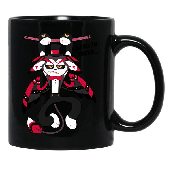 Hang In There Husk Hazbin Hotel Black Coffee Mug, Gift Coffee Mug - Black