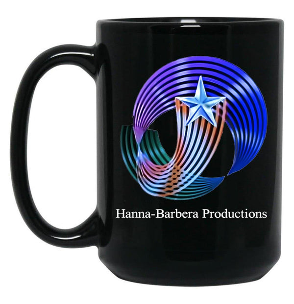 Hanna Barbera Productions 1987 Black Coffee Mug, Gift Coffee Mug - Black