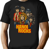 Hanoi Rocks Vintage T-Shirt for Men & Women, T-Shirts Graphic Tee - Black