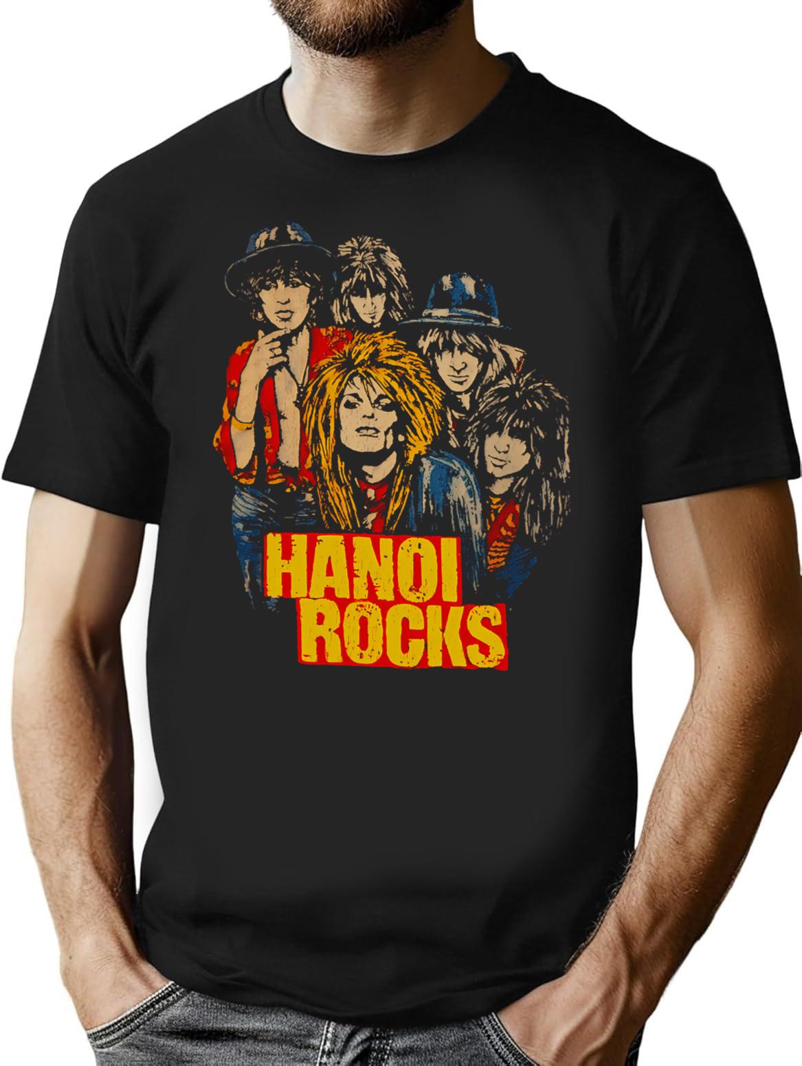 Hanoi Rocks Vintage T-Shirt for Men & Women, T-Shirts Graphic Tee - Black