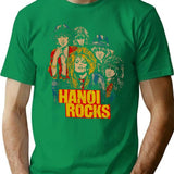 Hanoi Rocks Vintage T-Shirt for Men & Women, T-Shirts Graphic Tee - Green