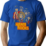 Hanoi Rocks Vintage T-Shirt for Men & Women, T-Shirts Graphic Tee - Blue