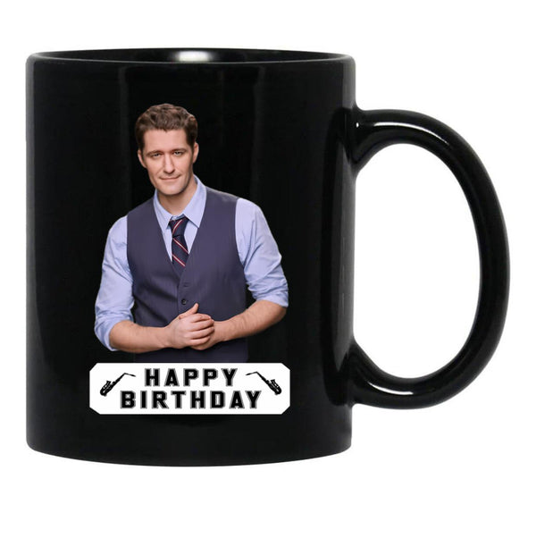Happy Birthday Matthew Morrison Black Coffee Mug, Gift Coffee Mug - Black