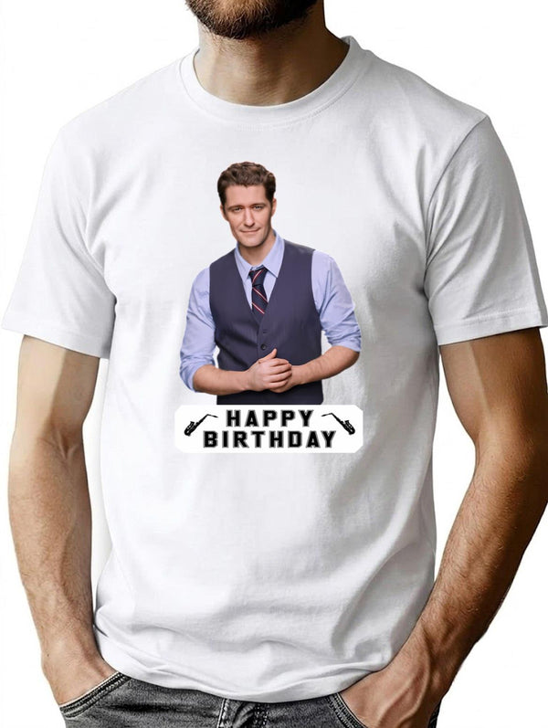 Happy Birthday Matthew Morrison Premium Heavyweight Cotton T-Shirt - White