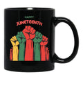 Happy Juneteenth Black Coffee Mug - Black