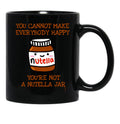 Happy Nutella Jar Black Coffee Mug, Gift Coffee Mug - Black