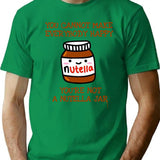 Happy Nutella Jar Premium Heavyweight Cotton T-Shirt - Green