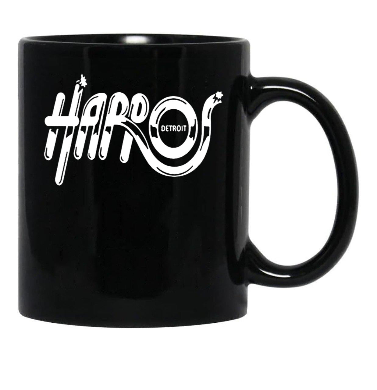 Harpos Detroit Logos Black Coffee Mug, Gift Coffee Mug - Black