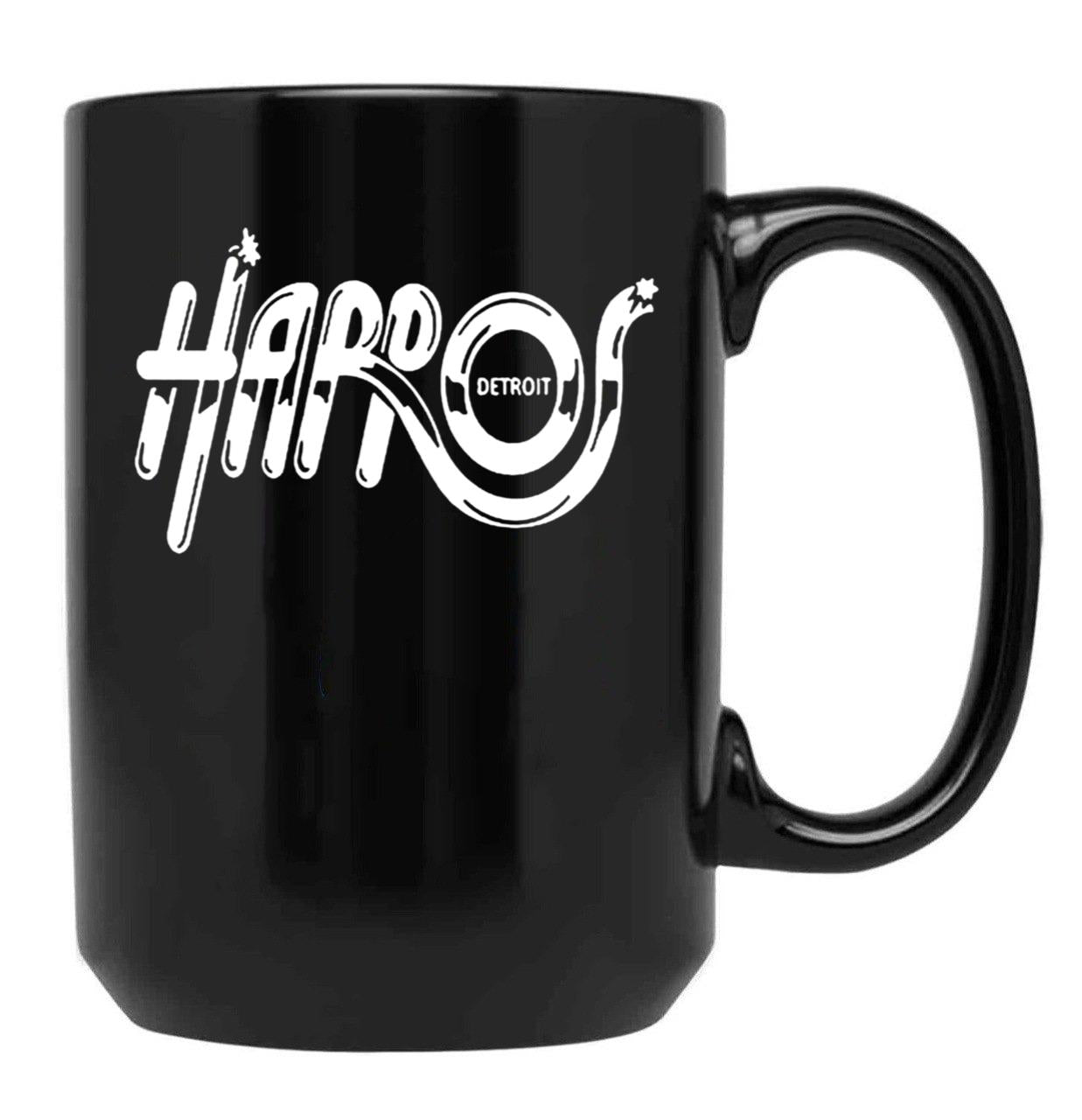 Harpos Detroit Logos Black Coffee Mug, Gift Coffee Mug