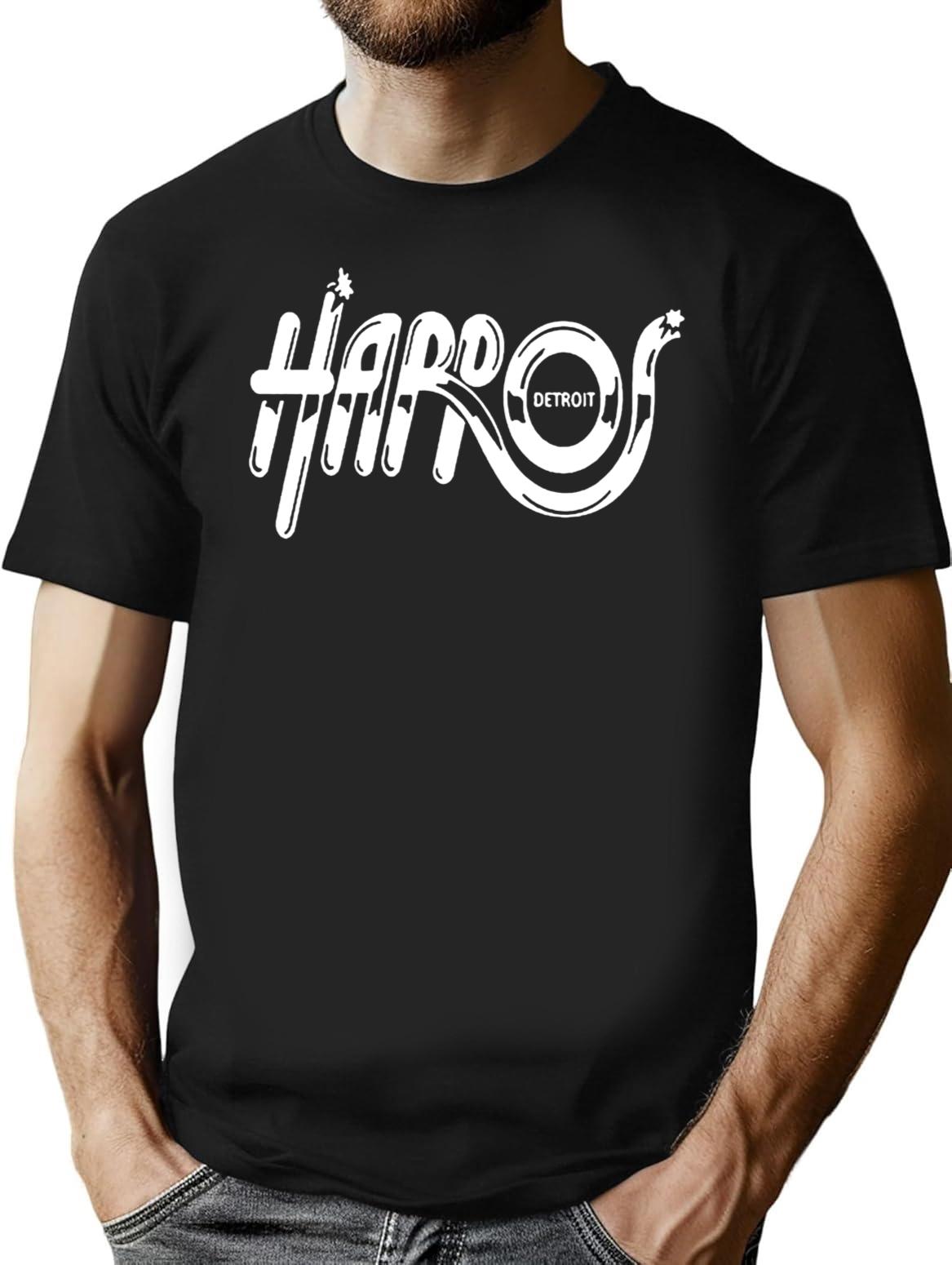 Harpos Detroit Logos Premium Heavyweight Cotton T-Shirt - Black
