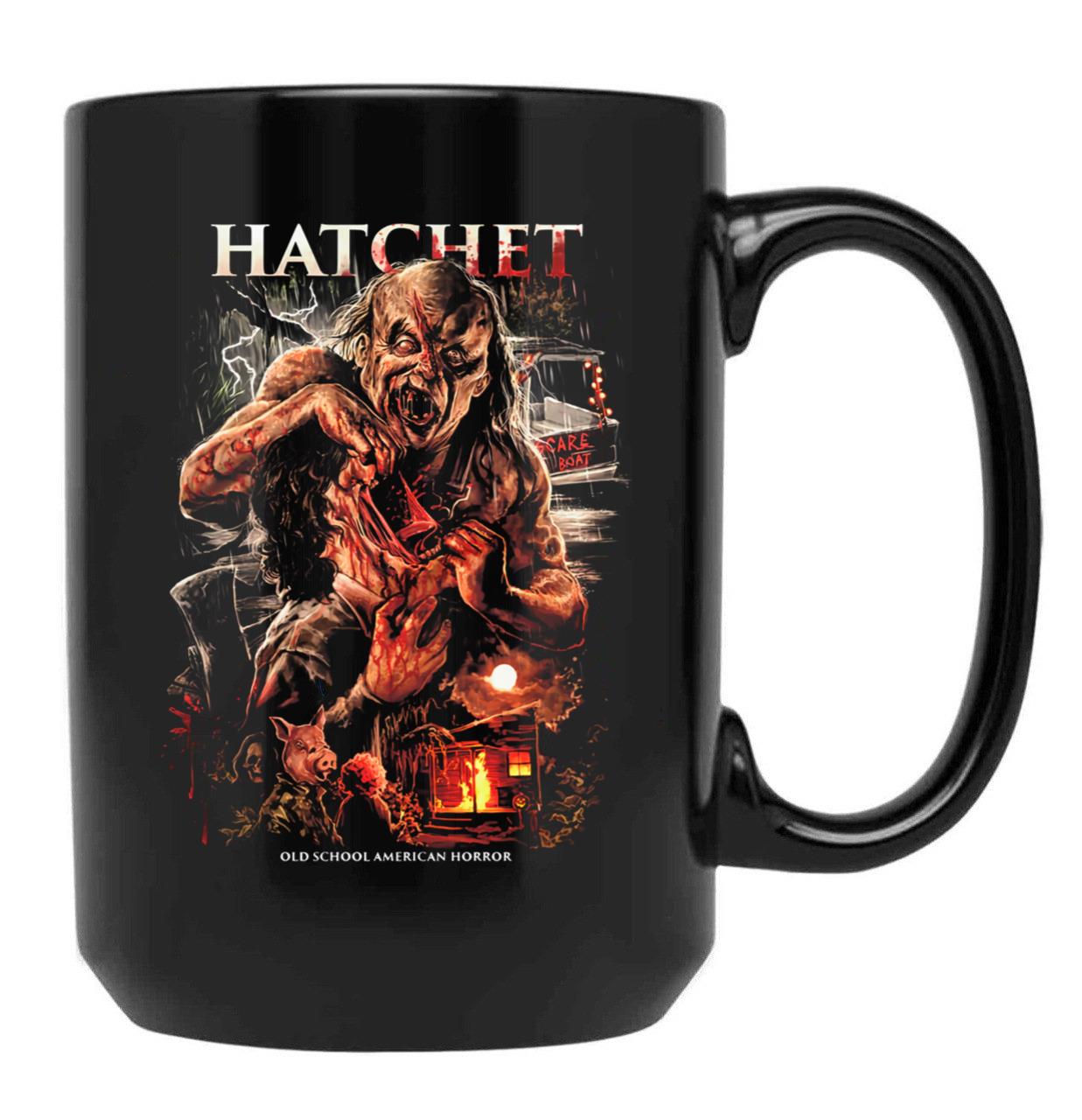 Hatchet Victor Crowley Lives Black Coffee Mug, Gift Coffee Mug