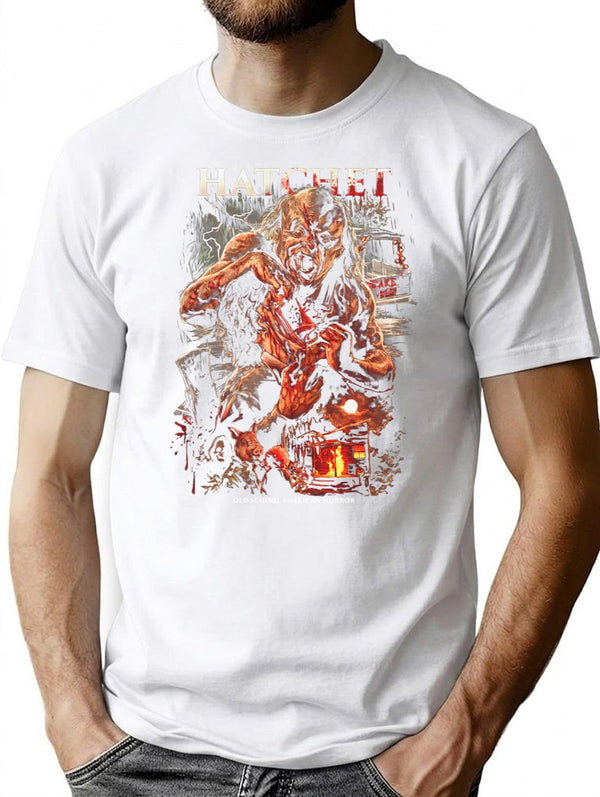 Hatchet Victor Crowley Lives Premium Heavyweight Cotton T-Shirt - White