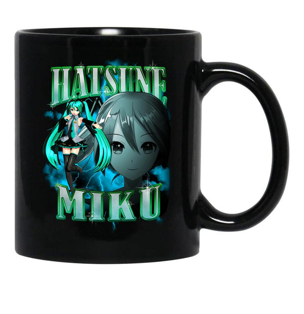 Hatsune Miku Rap Bootleg Black Coffee Mug, Gift Coffee Mug - Black