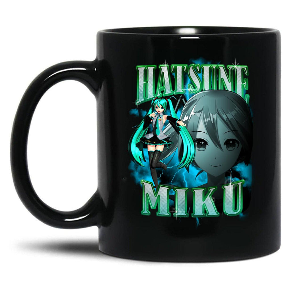 Hatsune Miku Rap Bootleg Black Coffee Mug, Gift Coffee Mug