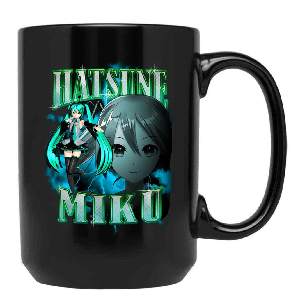 Hatsune Miku Rap Bootleg Black Coffee Mug, Gift Coffee Mug
