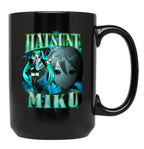 Hatsune Miku Rap Bootleg Black Coffee Mug, Gift Coffee Mug