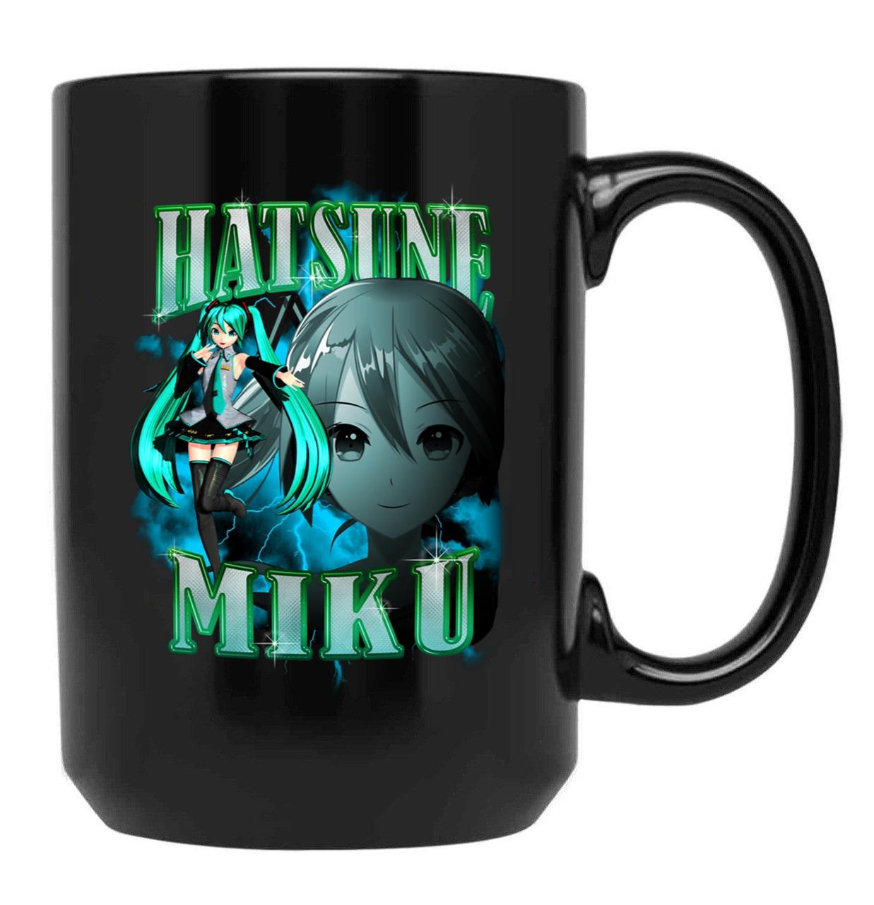 Hatsune Miku Rap Bootleg Black Coffee Mug, Gift Coffee Mug